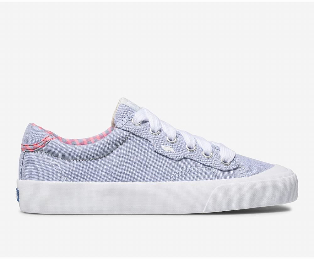 Women's Keds Crew Kick 75 Chambray Sneakers Blue/Pink 9174603RP - South Africa